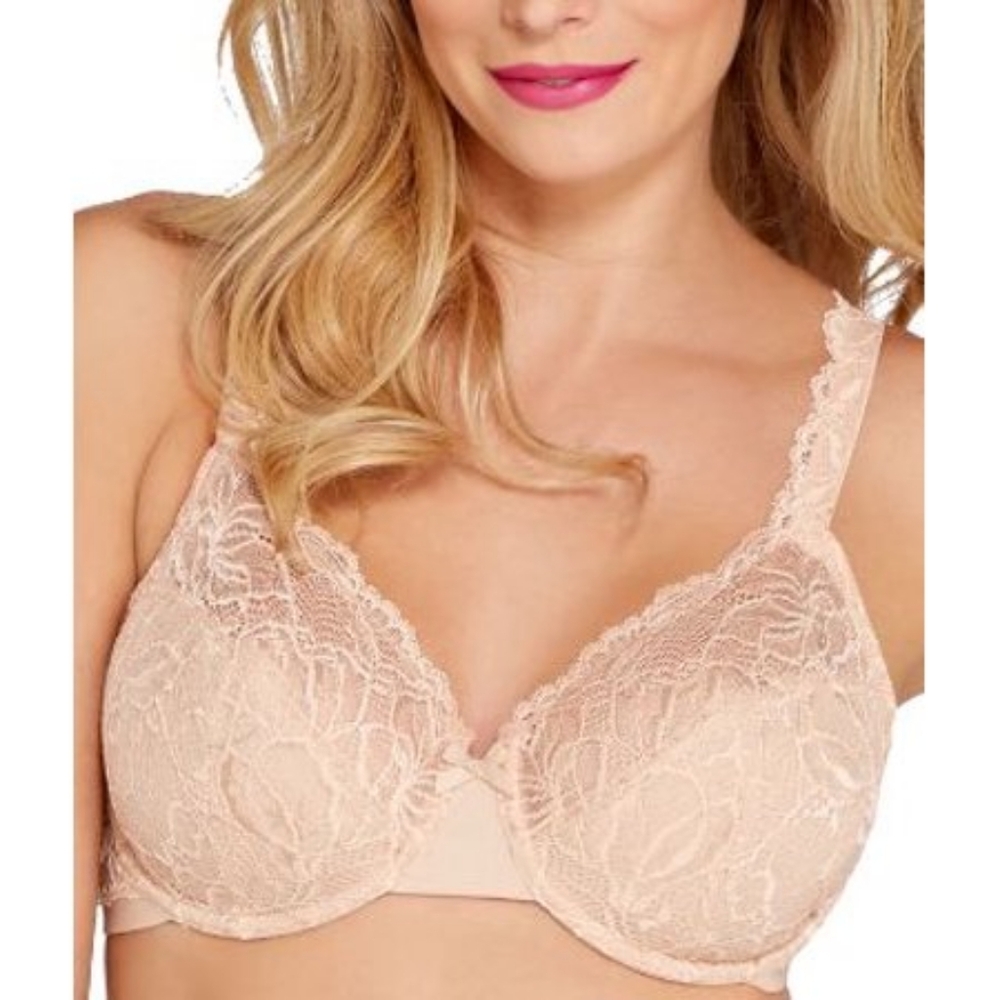 Bali Women's Lace Desire 2-Ply Underwire Comfort Bra 6543 - Champagne